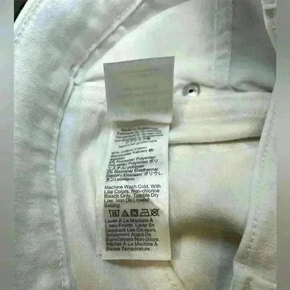 J.CREW Size 26 10" Vintage Straight Jean in White with Button Fly - Picture 5 of 5